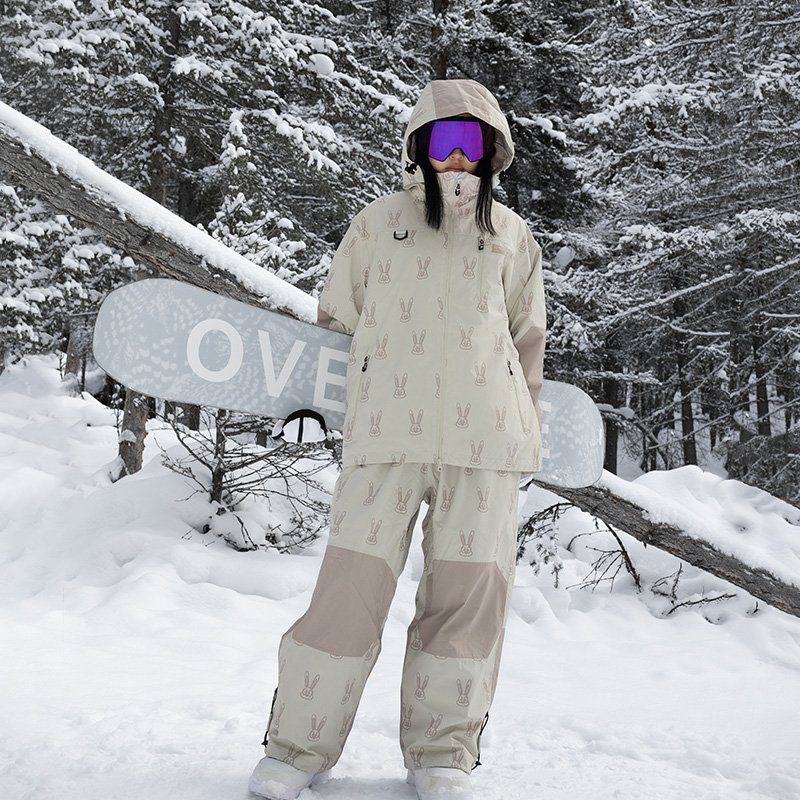 A new 2024 ski suit for a woman with a winter single plate for waterproof outdoors