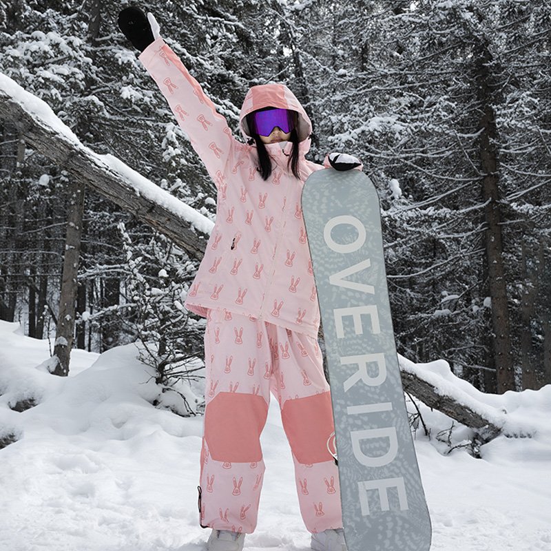 A new 2024 ski suit for a woman with a winter single plate for waterproof outdoors