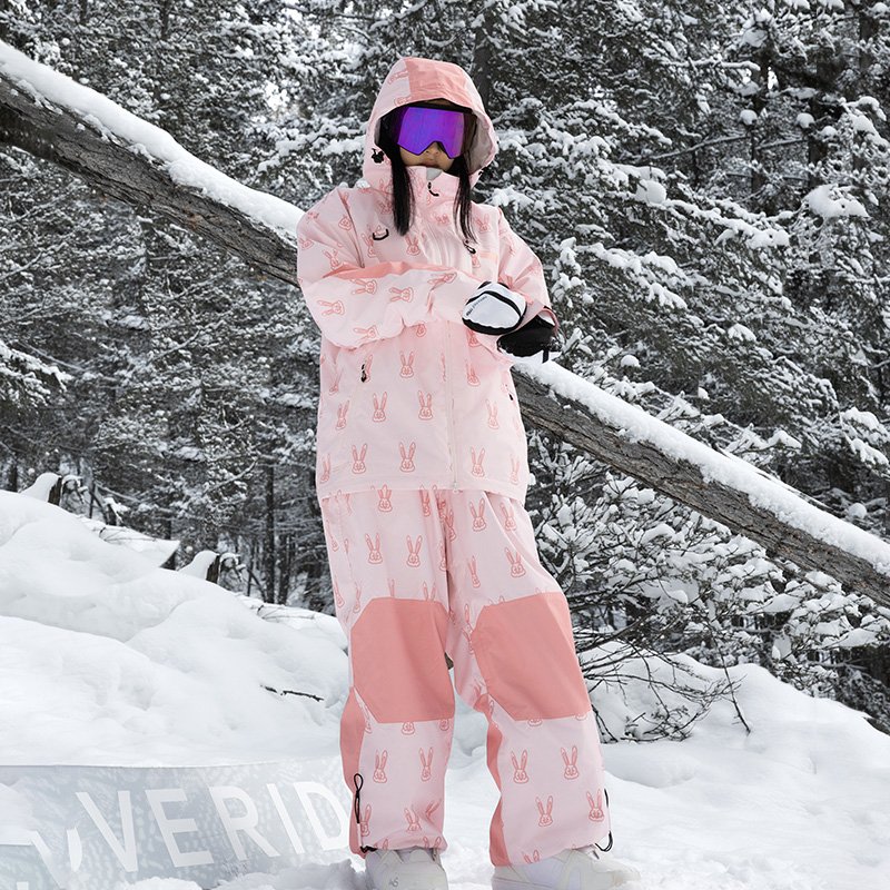 A new 2024 ski suit for a woman with a winter single plate for waterproof outdoors
