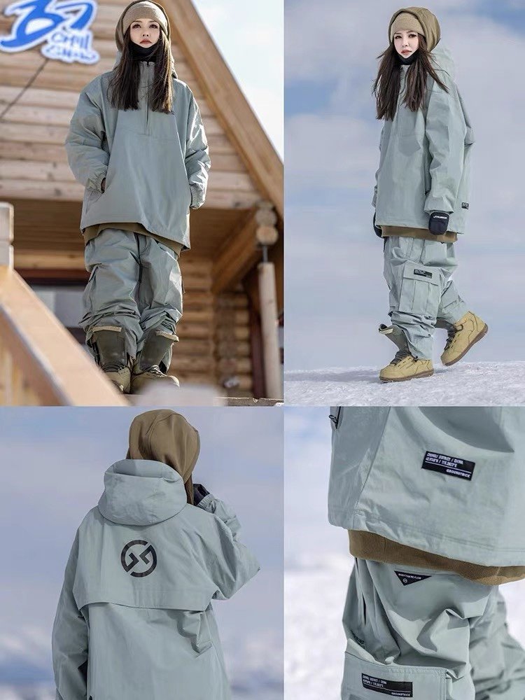 A NEW 23/24 GT HOOD, A SINGLE-BOARD SKI SUIT FOR BOTH MEN AND WOMEN, WINTER WINDPROOF