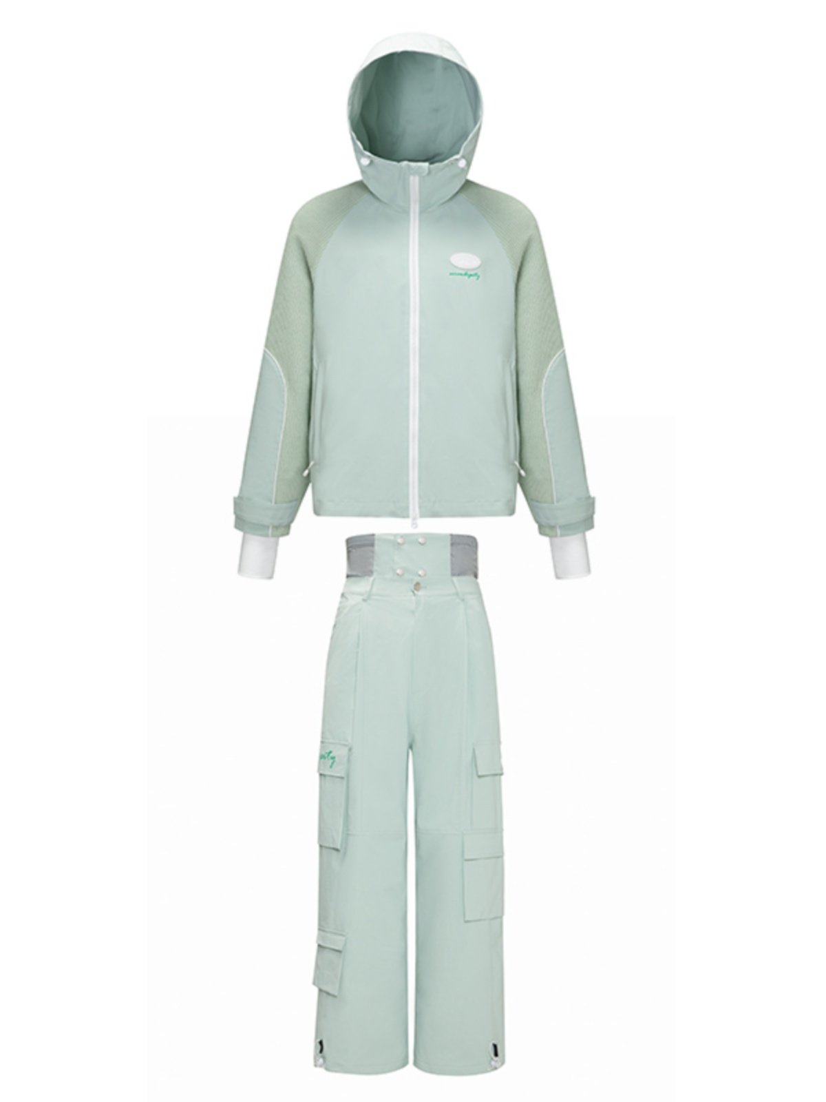 Ren Swordmint Green-Skiker suit for 20K-free, wet-water-resistant and velvet-slab doubleboard
