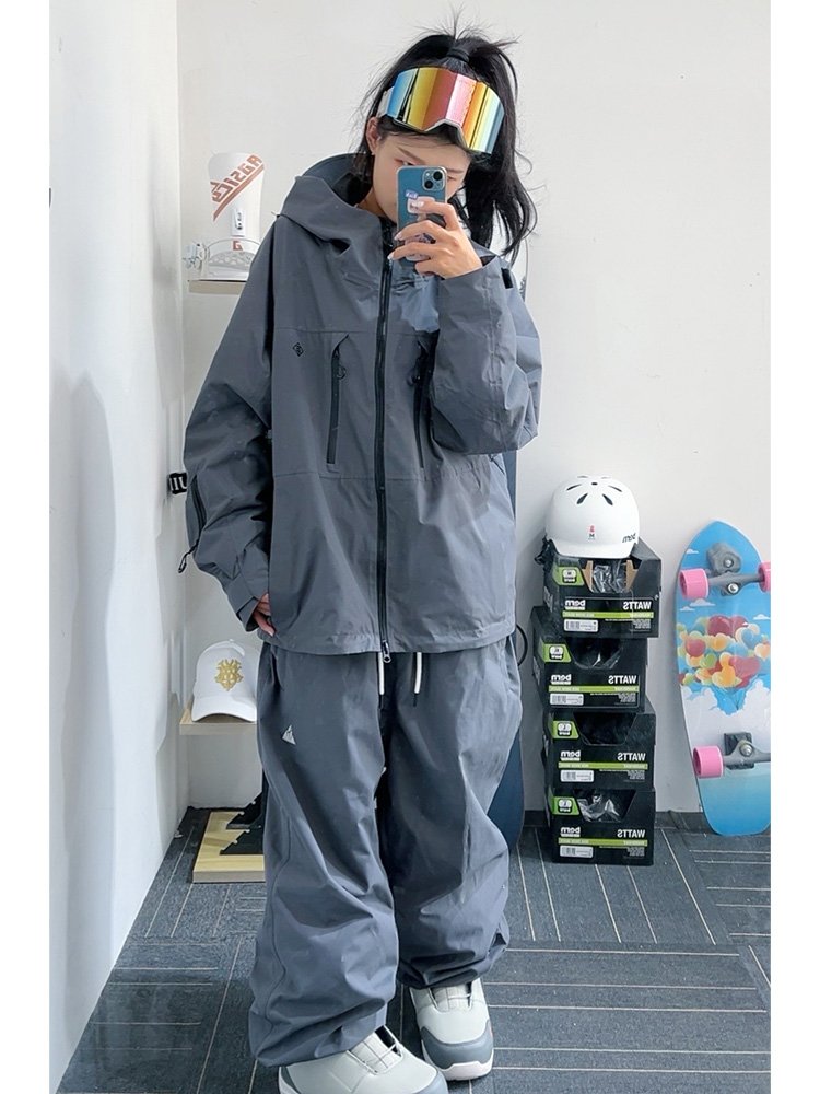 APVCX SKI SUIT 1.0 FOR THE SAME MAN AND WOMAN, TWO SINGLE-BOARD WATERPROOF AND WINDPROOF