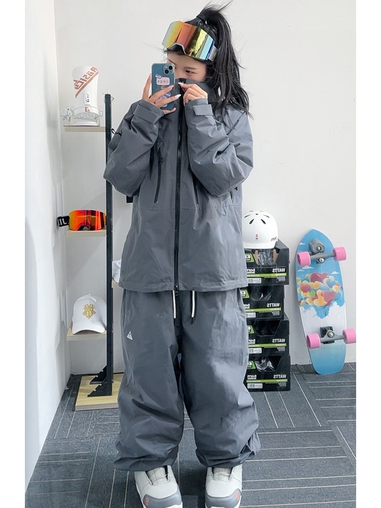 APVCX SKI SUIT 1.0 FOR THE SAME MAN AND WOMAN, TWO SINGLE-BOARD WATERPROOF AND WINDPROOF