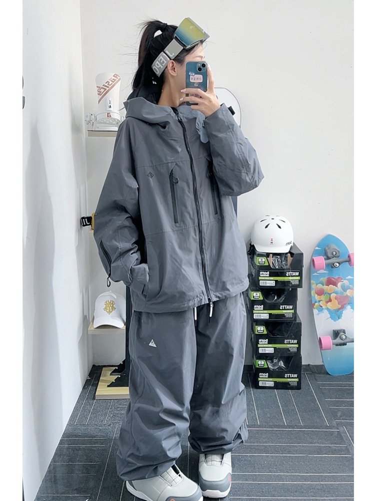 APVCX SKI SUIT 1.0 FOR THE SAME MAN AND WOMAN, TWO SINGLE-BOARD WATERPROOF AND WINDPROOF