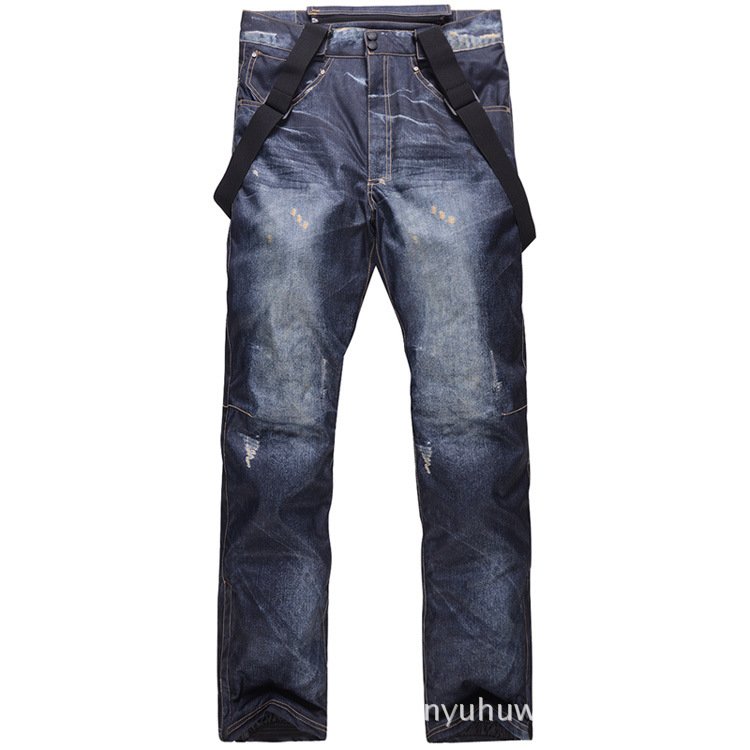 The winter cowboy skip man's double-skinned skip pants warm and thick