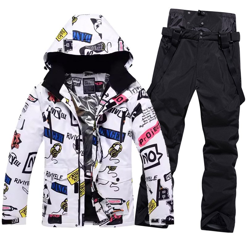 Cross-border electrician skiing suit for a man with a wind-proof, water-heating and gas-exceeding suit