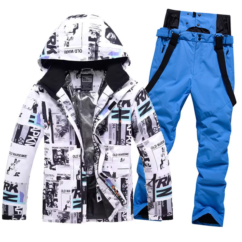 Cross-border electrician skiing suit for a man with a wind-proof, water-heating and gas-exceeding suit