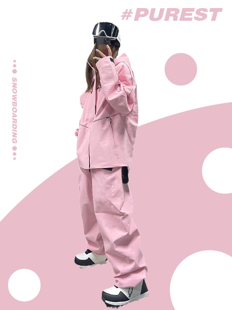 Purest's new single-ski suit with a male and female ski suit with a waterproof and wind-resistant ski suit