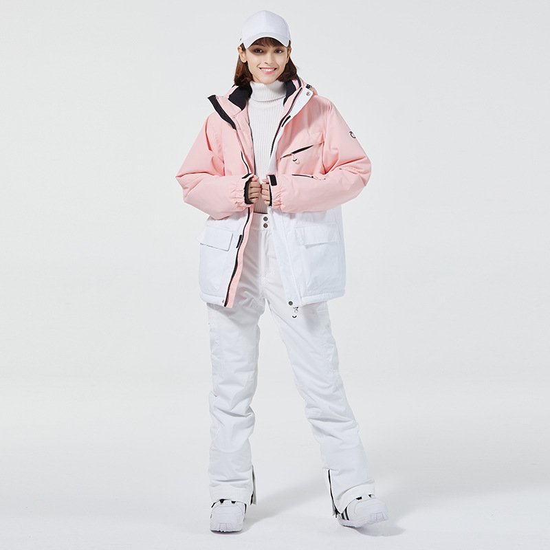 New one-board ski suit with a warmer and thicker Korean ski suit suit