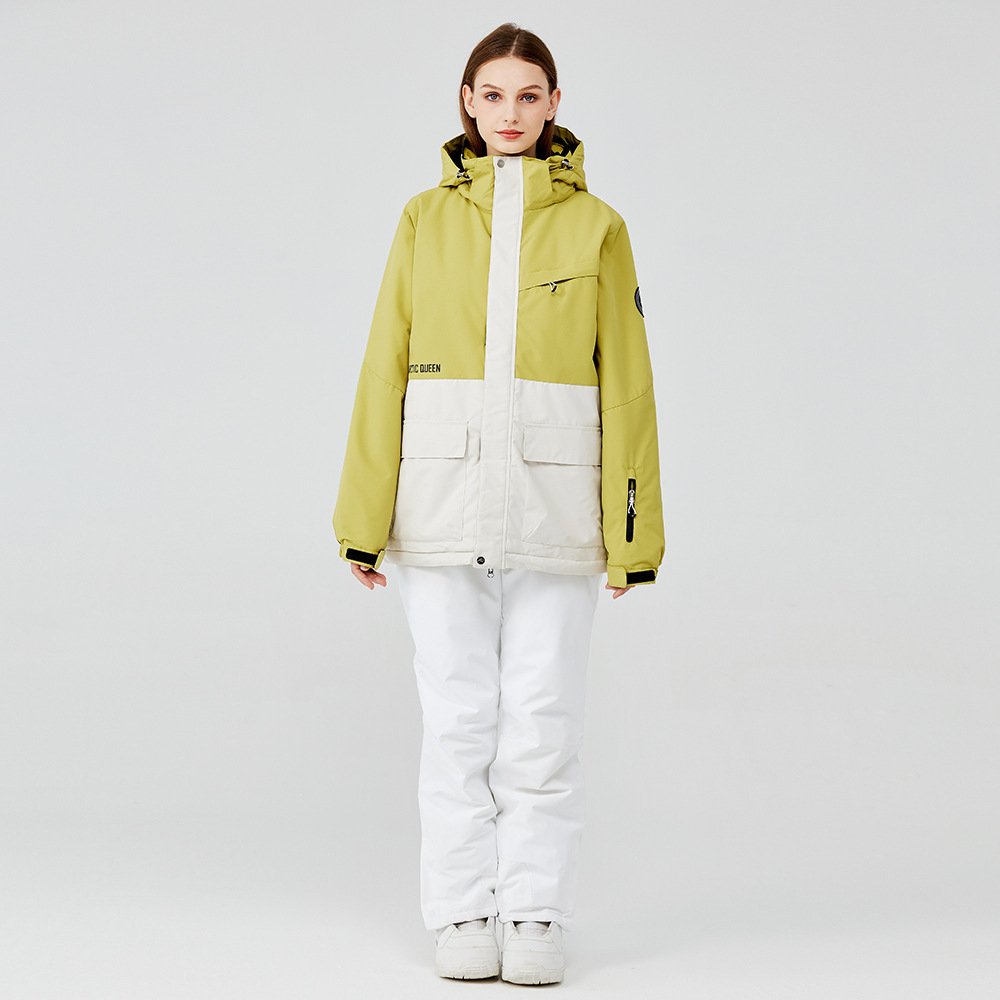 New one-board ski suit with a warmer and thicker Korean ski suit suit