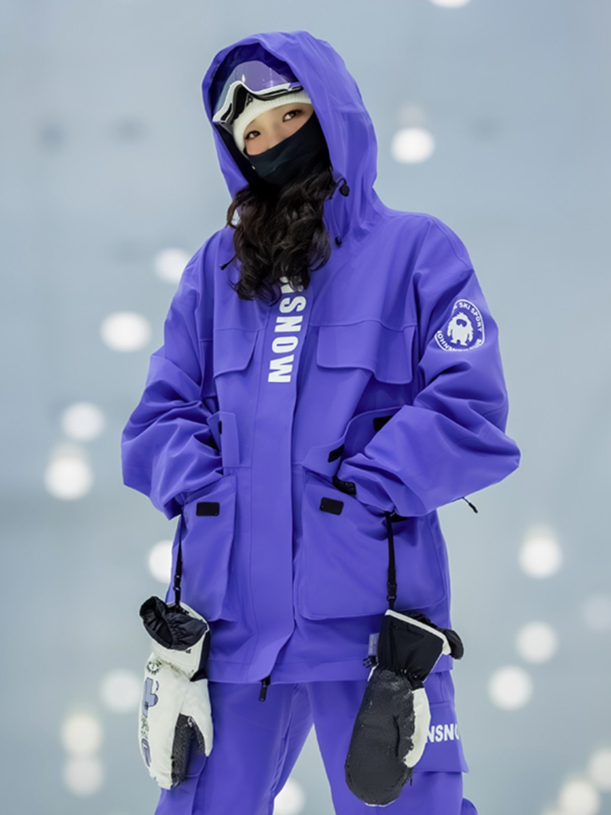 johnsnow snowboarding, double-boarding, outdoor easing for young men and women