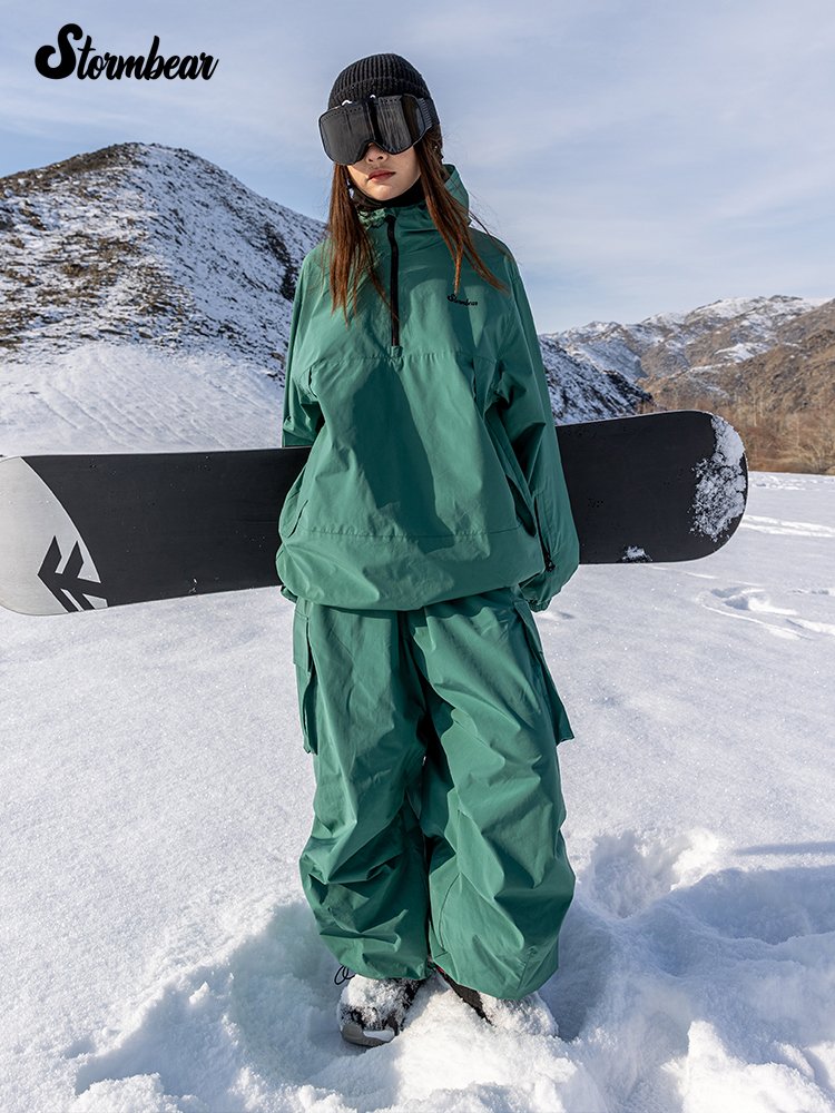 Storm Bear's single-board skisuit for a girl with a draught-resistant coat and a nymphomph