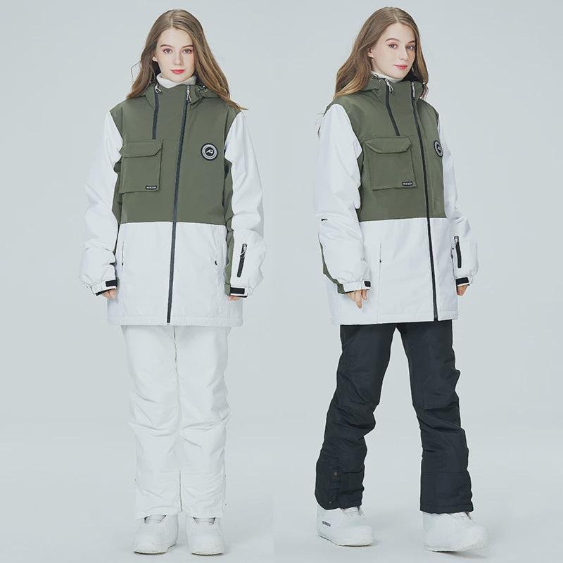 New ski suit double-boards for men and women with a warmer and thick ski suit for the winter