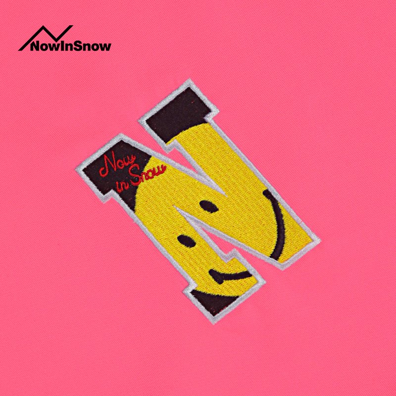 2023 nowinsnow single-board ski suit for the unis man, double-board waterproof state-of-the-art, red and loose ski suit