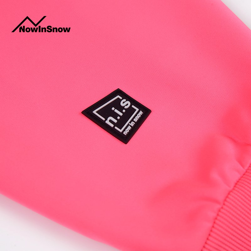 2023 nowinsnow single-board ski suit for the unis man, double-board waterproof state-of-the-art, red and loose ski suit