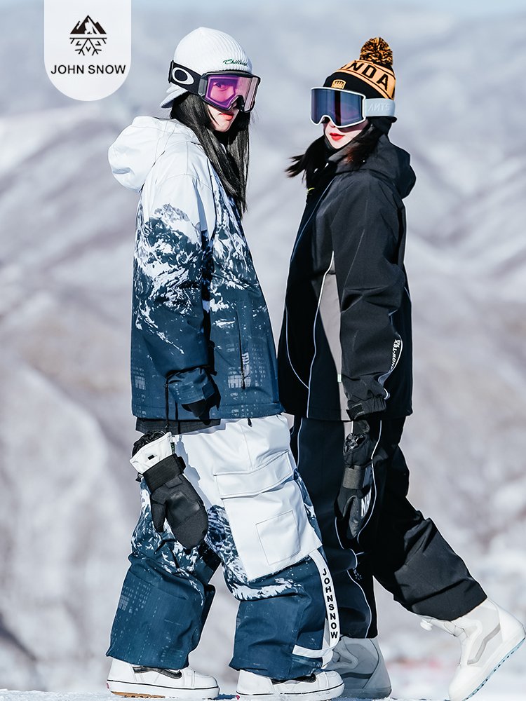 John Snow, a single-board double-board ski suit for men and women