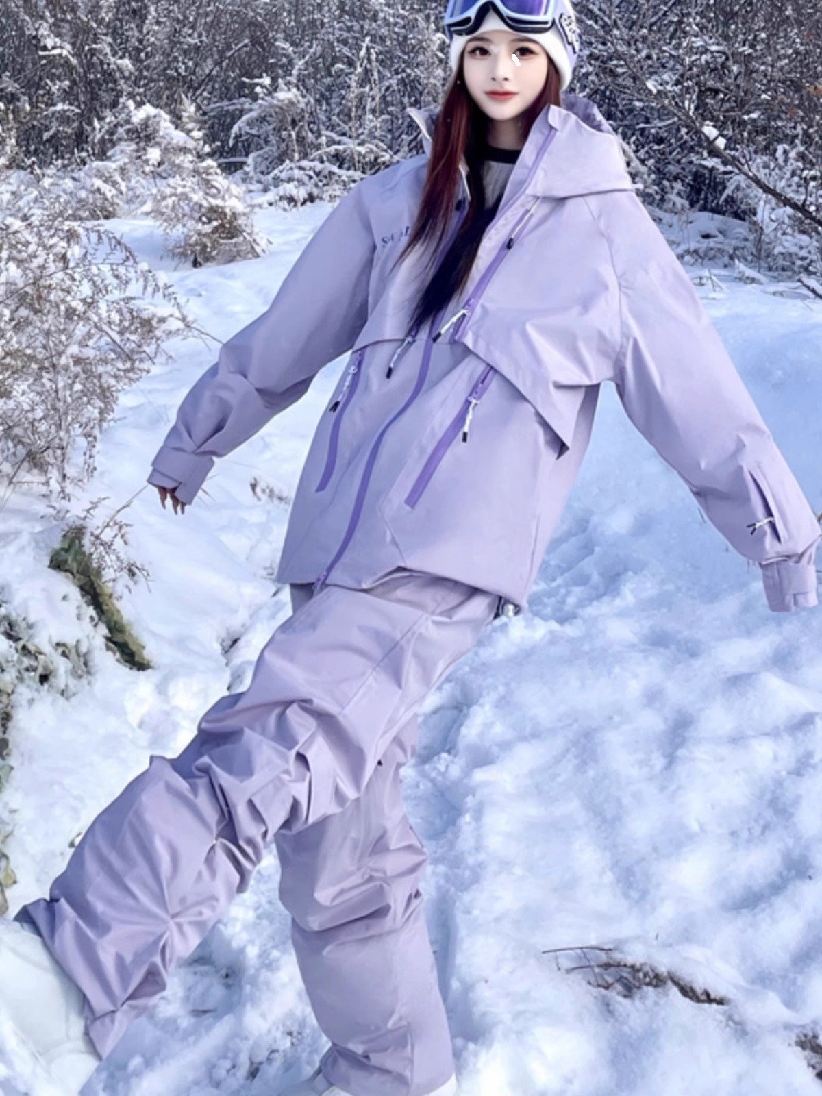 Swagli snowboarding machine, ladies' panel, specializing in waterproof, wet-to-heat outdoor skiing