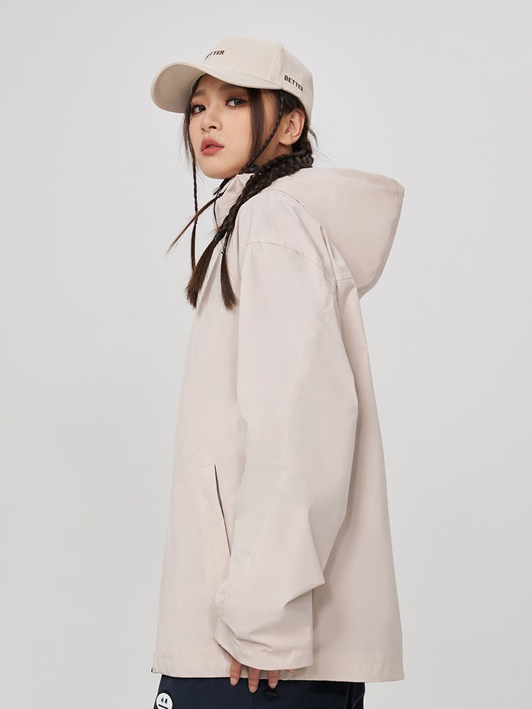 2023 New women's single-skinned, red-skinned, water-proof, snow-sliding coats, men's and women's