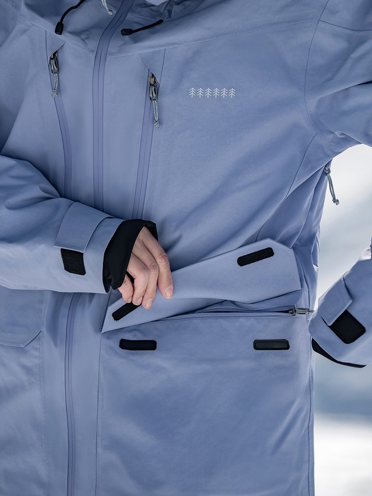 high-end U.S. style of a new 2024 single-board waterproof 3L in a waka skating suit for a man with a P-comb warmer