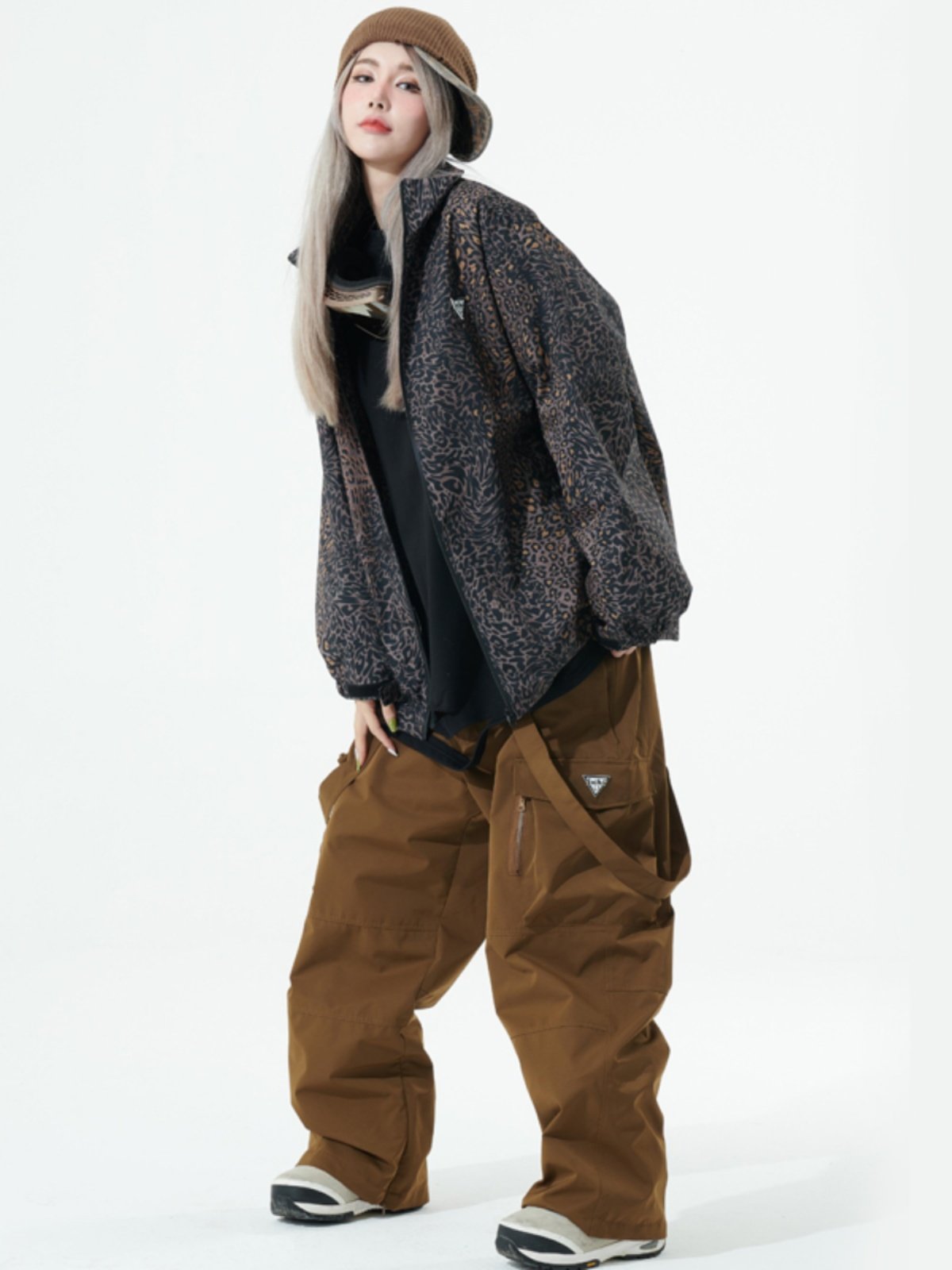 SWAGLI'S NEW LEOPARD-SKIN JACKET, WIND-PROOF, WATER-PROOF, OUT-OF-THE-DOOR LAX SKI SHIRT FOR MEN AND WOMEN