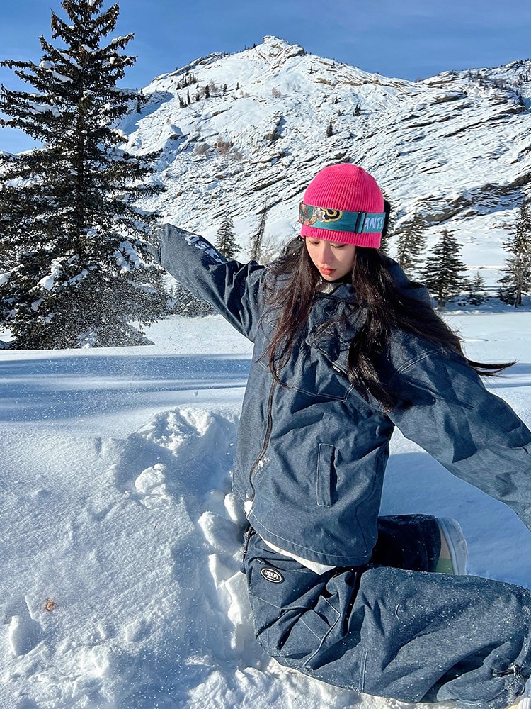 QSKPI CASH COWBOY WATER PROTECTION 2024 NEW SKI SUIT FULL DOUBLE-BOARD MAN AND WOMAN VELVET
