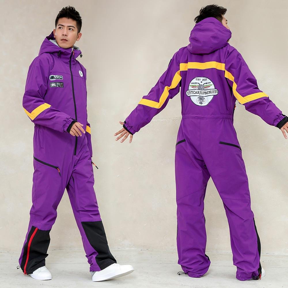 23 new single-skinned ski suit for men in winter weather-proof and water-proof snow field for couples with thicker and warmer