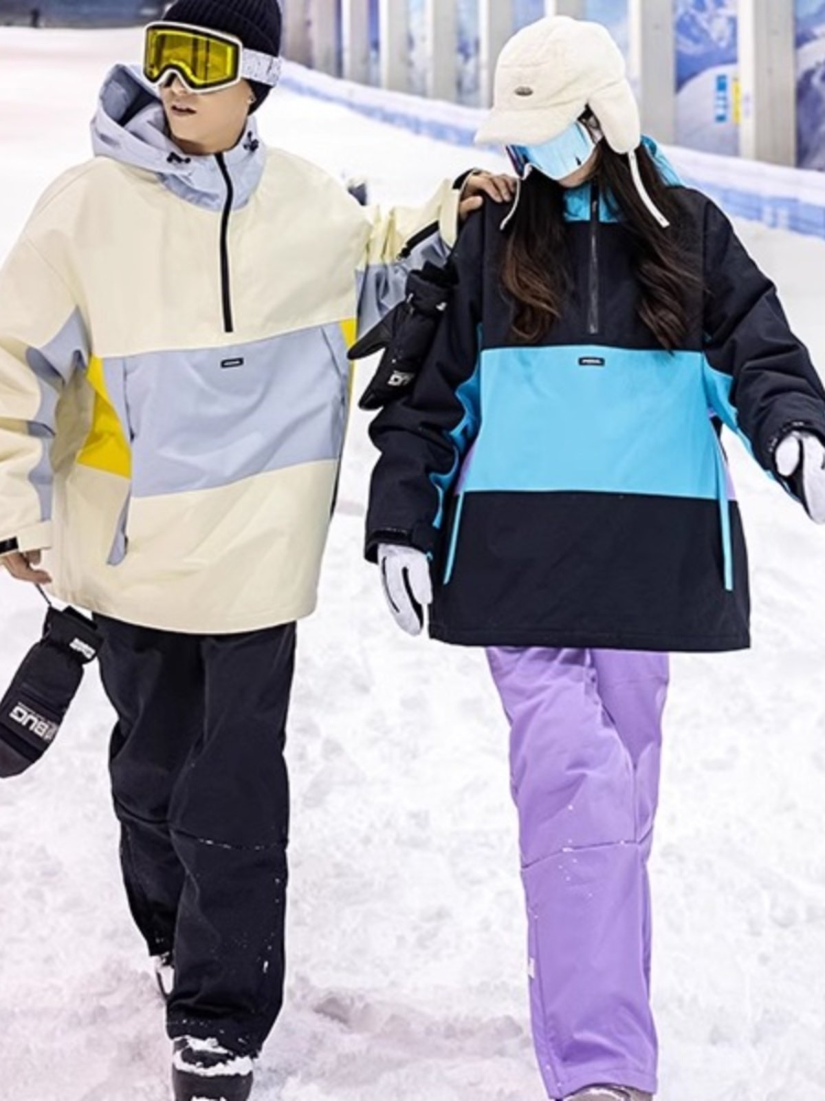 ITALIAN SKI SUIT, NEW 2024 VELVET-HEATED AND COLD-PROOF 3L WATERPROOF PANTS