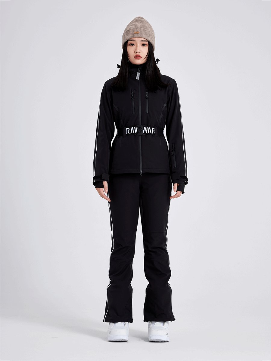 2024 new ski suit for a woman with a windproof, waterproof, velvet-caps, two-plated, small body repair