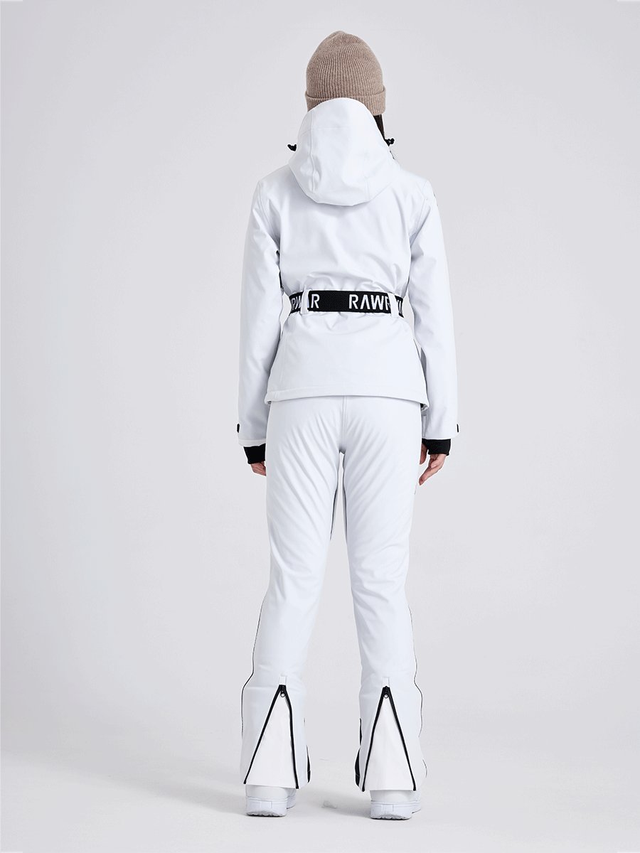 2024 new ski suit for a woman with a windproof, waterproof, velvet-caps, two-plated, small body repair
