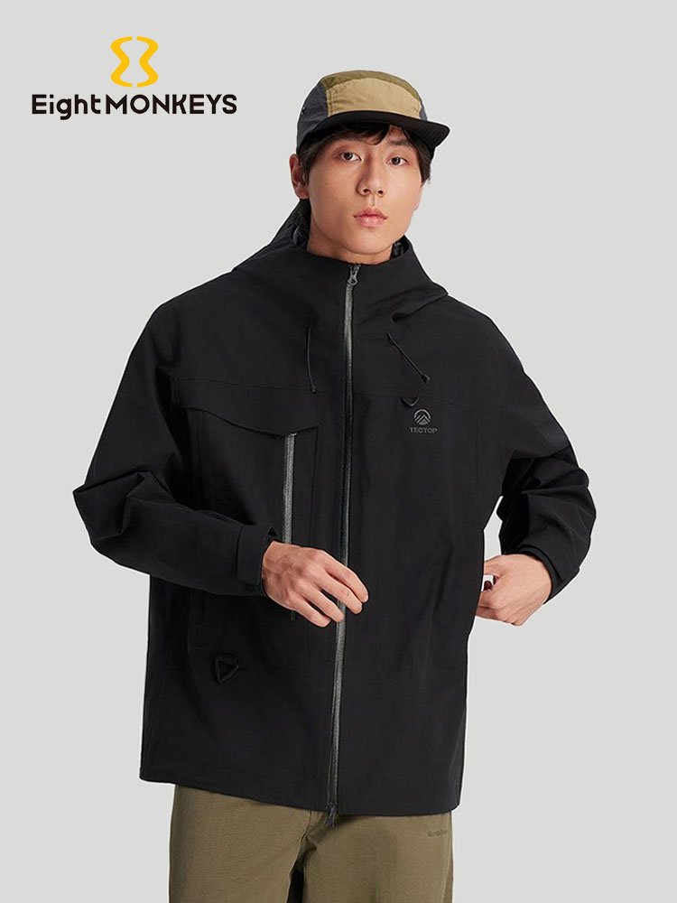 EIGHTMONKEYS NEW MOUNTAIN SYSTEM 3-STOREY GLUE HOODS, MALE AND FEMALE, WINDPROOF AND WATERPROOF MOUNTAIN ROVER JACKET