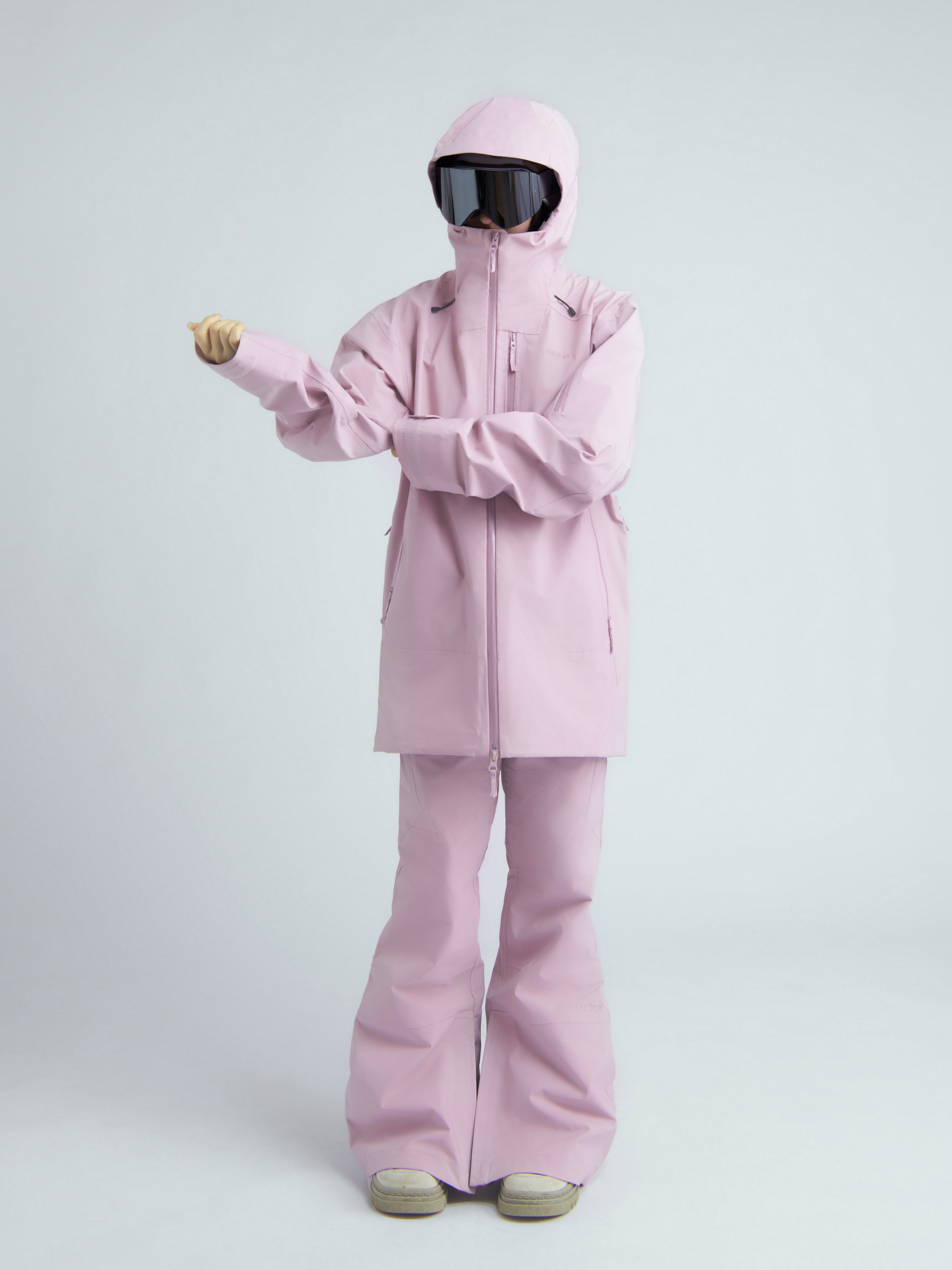 SNOSNO SKI JACKETS, 2024 NEW GIRL-SKINNED DOUBLE-BOARD WATERPROOF AND WARM