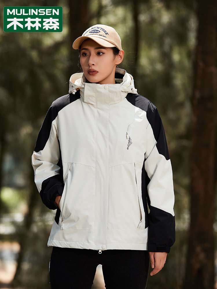 Woodson winter, 2024 new assault suit, three times one to unload the outdoors with velvet and mountain coats