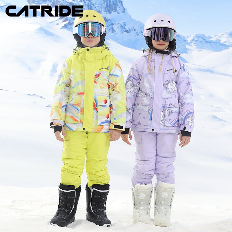 Children ' s skiing suit with girls and boys ' single-board double-board water and heating equipment