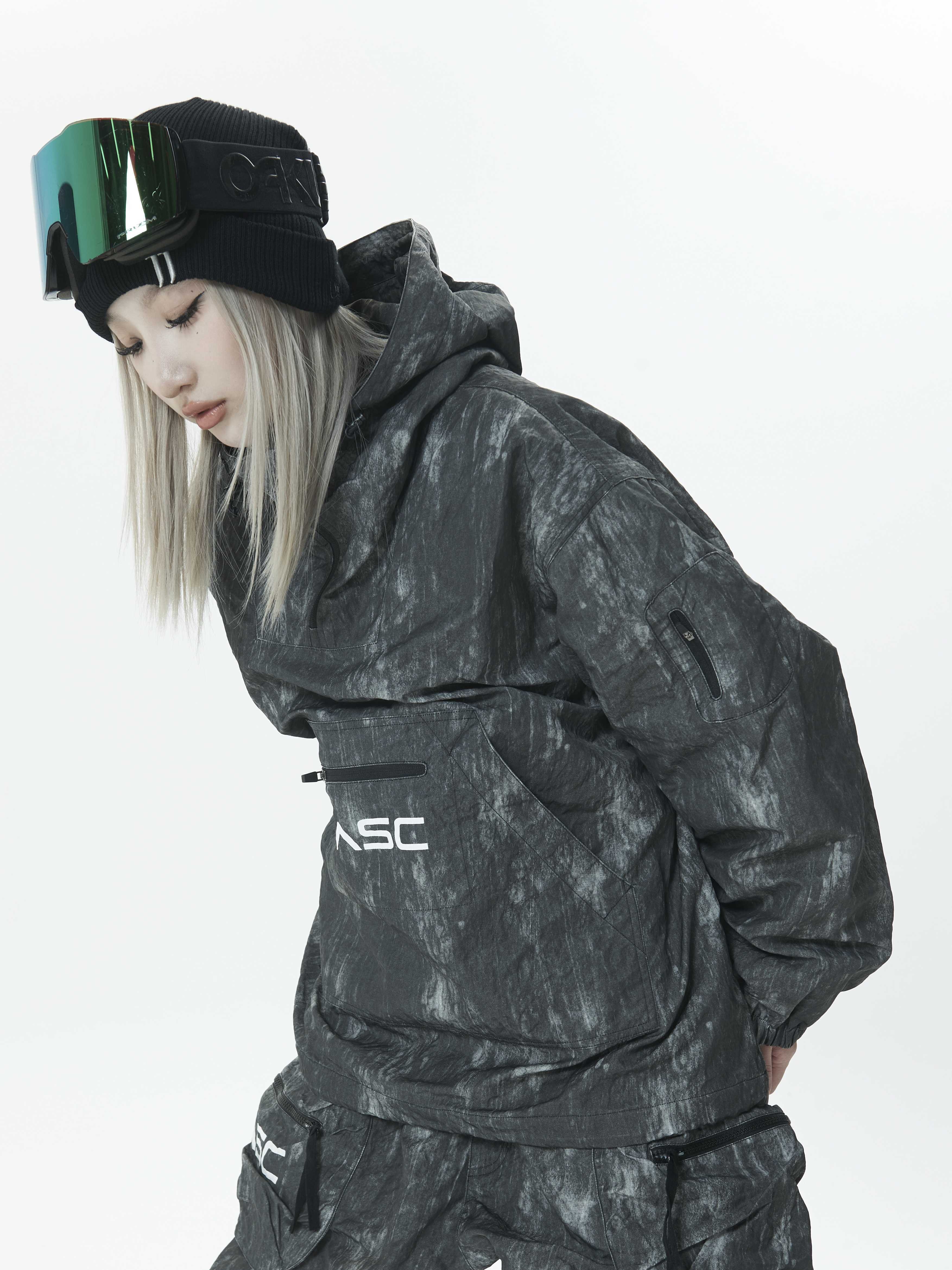 HASC BLACK COLOURED SKI SUIT/SLEPT/WATERPROOF/WINDPROOF/OUTDOOR
