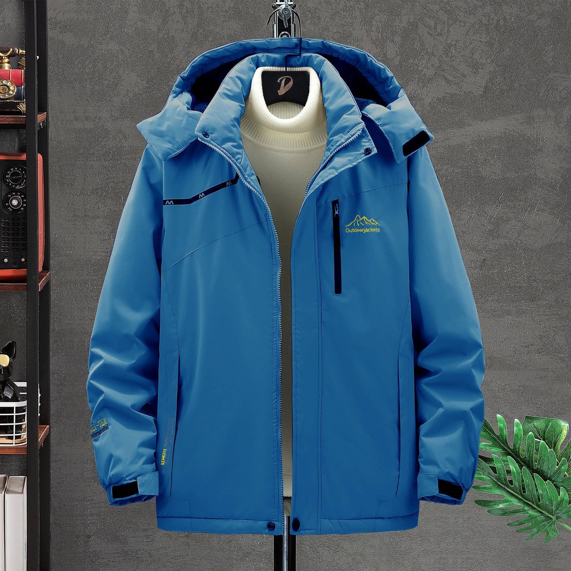 Cross-border velvet and thick outdoor assault suit for couples skiing to the mountains to keep them warm and warm