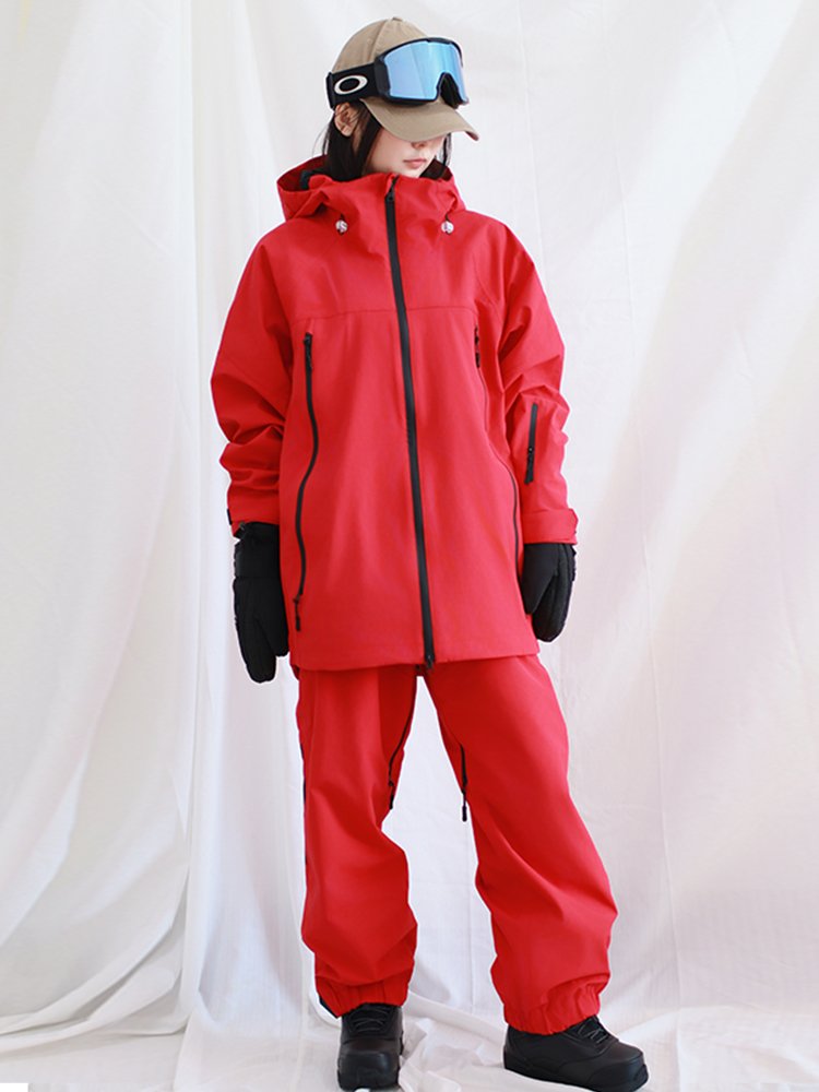 SANYRABBIT OUTDOOR RED-COLOURED, THREE-TO-ONE ALL-VOLATILIZED WATERPROOF, WET SKI SUIT