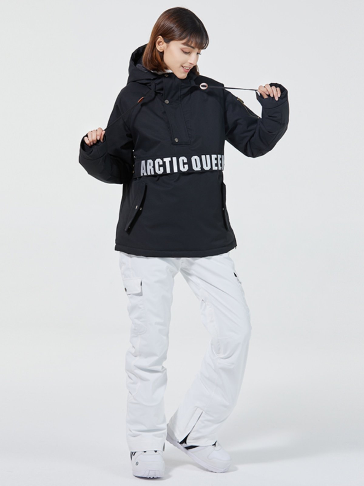 New ski suit, hoodie, and couple's Korean single-board double-walled, windproof, and thicker, warmer and better
