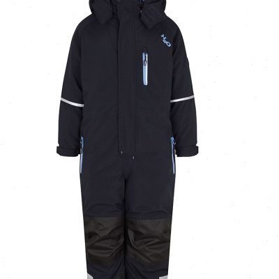 Northern European boys and girls with waterproof, warm and velvet snowsuits with thicker children