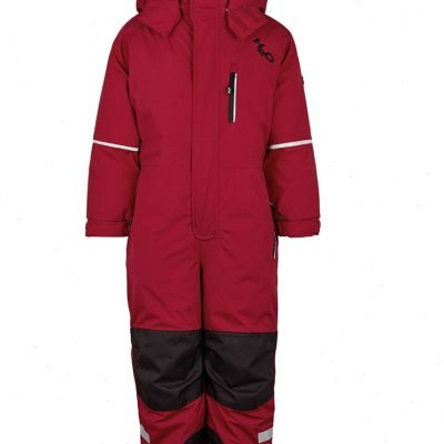 Northern European boys and girls with waterproof, warm and velvet snowsuits with thicker children