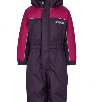 Northern European boys and girls with waterproof, warm and velvet snowsuits with thicker children