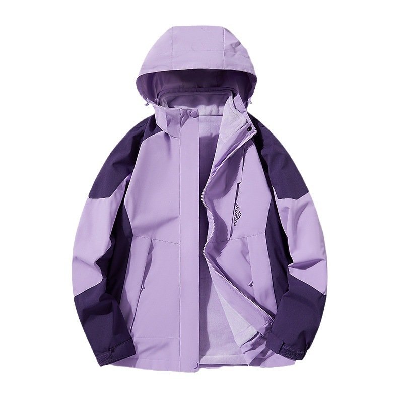 A three-in-a-one ferret velvet velvet couple can break down two velvet and thick windproof skiing suits