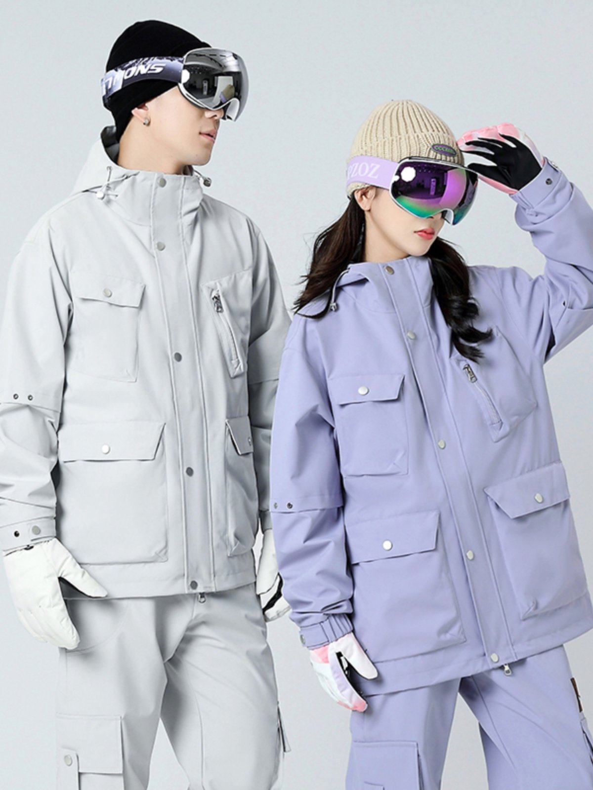The Italian ski uniform is a double-skinned, windproof, and three-and-a-ski shirts