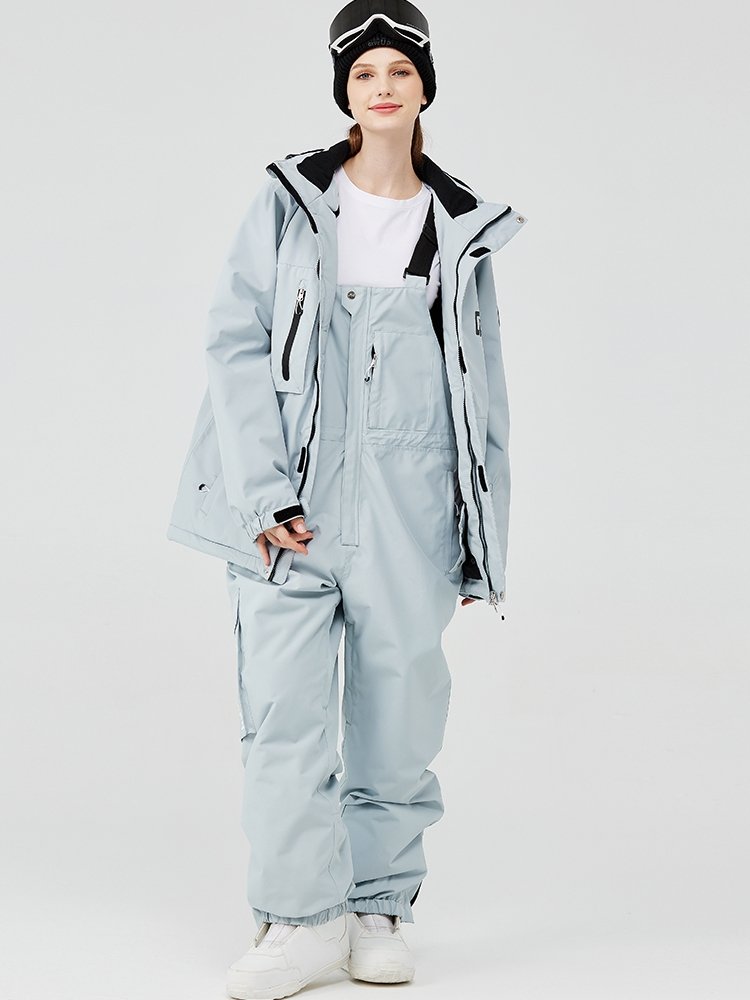 Skisuits for men and women on one-board skis and skis in winter