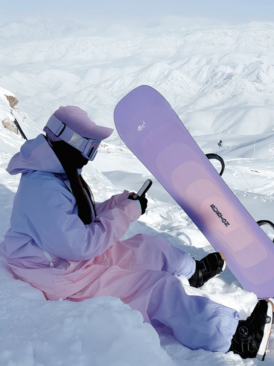 snow no. gradually velvet and wind-resistant skis with oversize ski pants