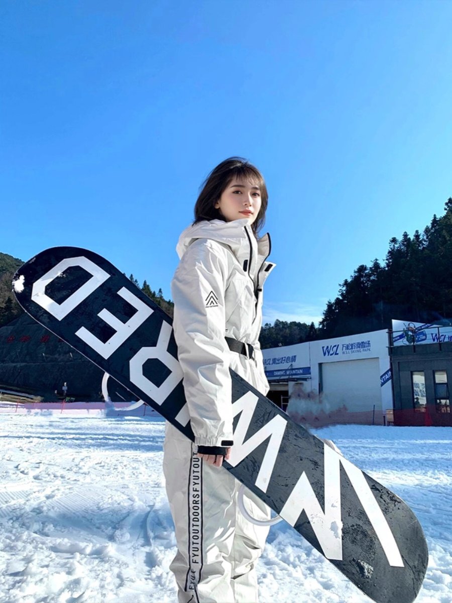 FYUT OUTDOOR SKIING SUIT, WINTER WATER-RESISTANT AND WATER-RESISTANT, DOUBLE-SKINNED SKIING SUIT, DRY-CUT SKIING SUIT FOR MEN AND WOMEN