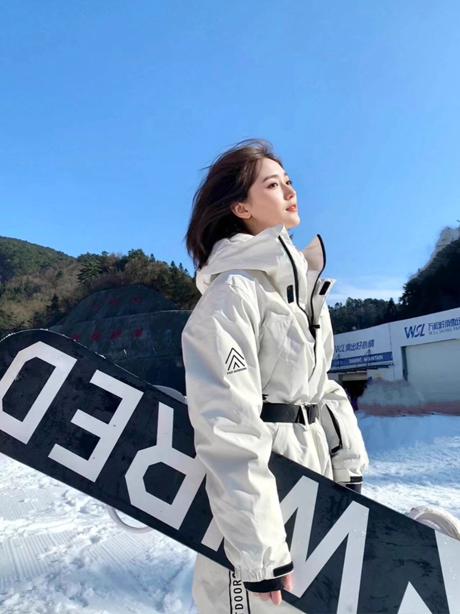 FYUT OUTDOOR SKIING SUIT, WINTER WATER-RESISTANT AND WATER-RESISTANT, DOUBLE-SKINNED SKIING SUIT, DRY-CUT SKIING SUIT FOR MEN AND WOMEN