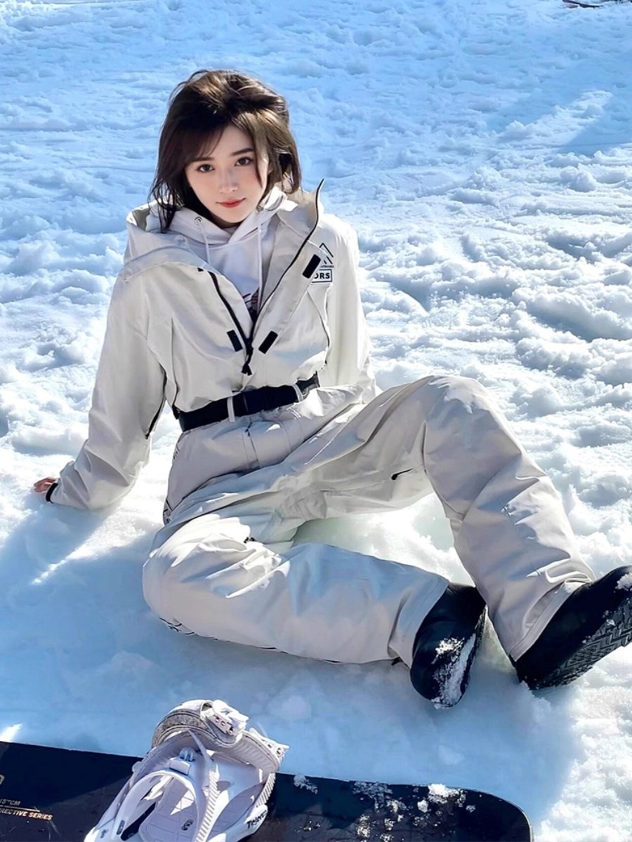 FYUT OUTDOOR SKIING SUIT, WINTER WATER-RESISTANT AND WATER-RESISTANT, DOUBLE-SKINNED SKIING SUIT, DRY-CUT SKIING SUIT FOR MEN AND WOMEN