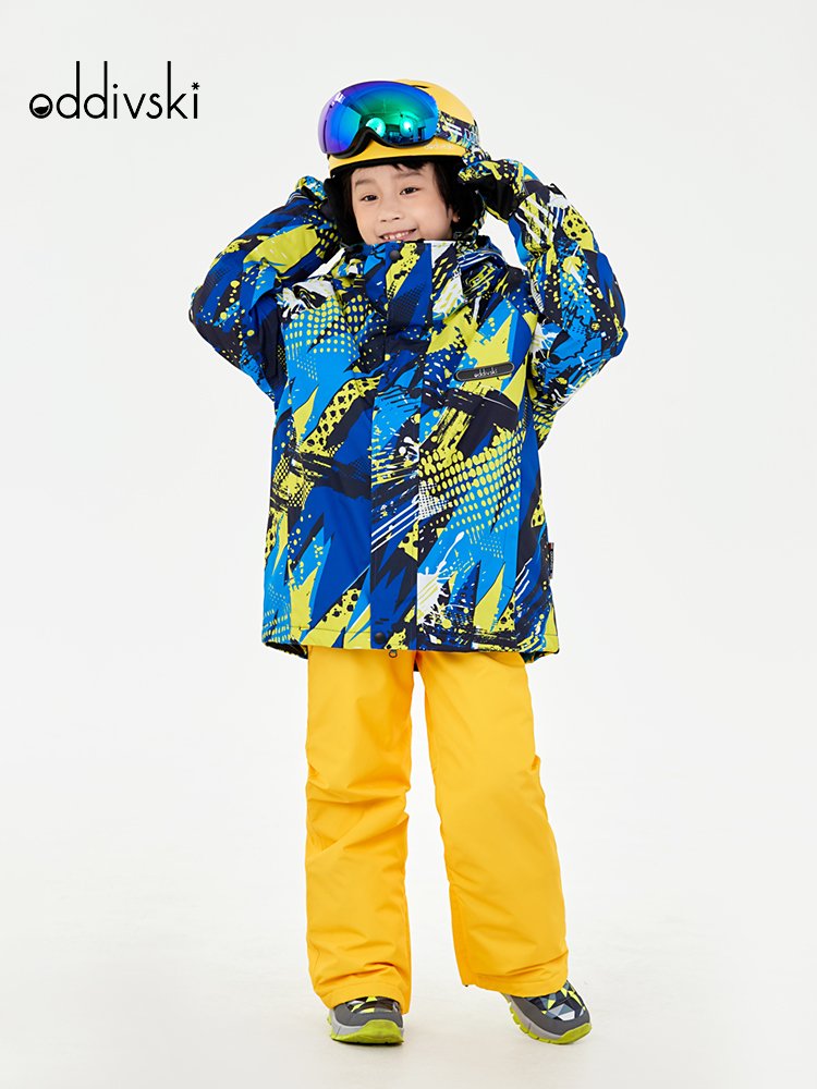 oddivski children's ski coats, girls and boys, with warmer, warmer, weatherproof skis, ski pants