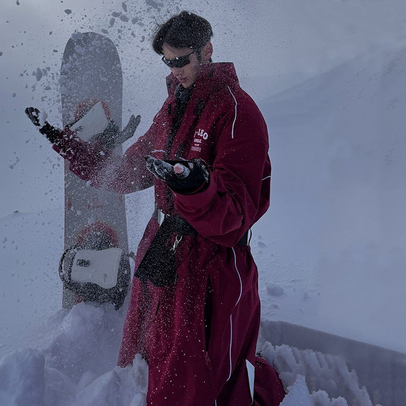 first straight-down ski suit, new girl