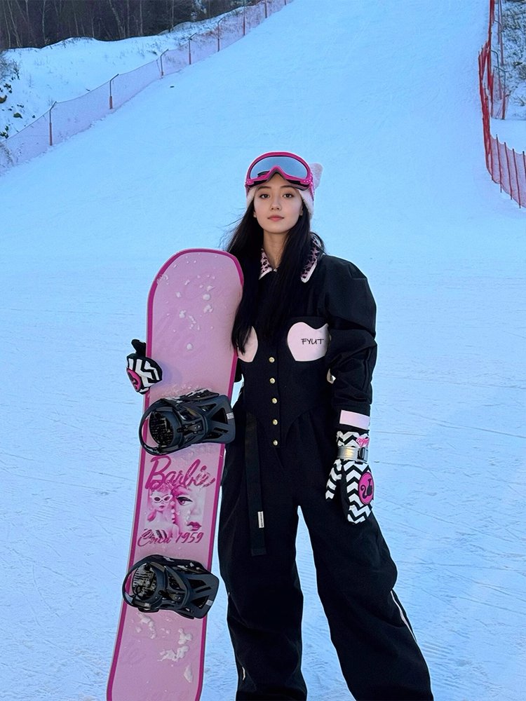 FYUT OUTDOOR SKI SUIT, NEW WINTER DOUBLE-BARRELLED, WIND-PROOF, DRAUGHT-RESILVER-RESISTANT, WARM SKI SUIT FOR WOMEN